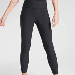 Athleta Stellar City Tight Women's Black Size 4 High Rise Pockets Travel Work